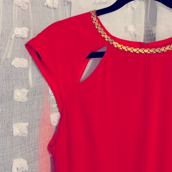 Scarlet red Bisou Michelle Bohbot Holiday Dress - Picture 1 of 7